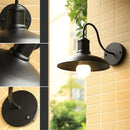 GobekUsa Black Rustic Gooseneck Outdoor Barn Light Fixture for Patio/Garage/Bathroom