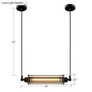 GobekUsa Rustic Black Tube Pendant Ceiling Light | 1-Bulb Restaurant Hanging Lamp | Iron Finish | Island Overhead Lighting