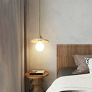 GobekUsa Glass Ball LED Pendant Light Yellow for Home Decor Dining Living Room