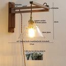 GobekUsa Clear Glass LED Wall Sconce Modern Stair Light Fixture Home Decor
