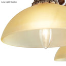 GobekUsa Brown Glass Island Lamp - 2-Bulb Suspension Light for Restaurants with Traditional Design