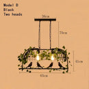 GobekUsa Green Leaf Bird Cage Chandelier for Dining Table and Garden Decor