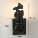 GobekUsa Loft Face Wall Lamp Décor Salon Lights Retro LED Indoor Lighting