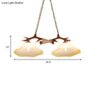 GobekUsa 2-Light Traditional Bell Glass Island Pendant in Brown – Perfect for Bedrooms