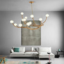 GobekUsa Glass Bubble Chandelier Pendant Light for Living Dining Room
