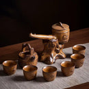GobekUsa Ceramic Kung Fu Tea Set: High-End, Retro, Anti-Scalding, Easy Home Brewing