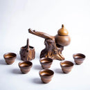 GobekUsa Ceramic Kung Fu Tea Set: High-End, Retro, Anti-Scalding, Easy Home Brewing