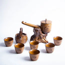 GobekUsa Ceramic Kung Fu Tea Set: High-End, Retro, Anti-Scalding, Easy Home Brewing