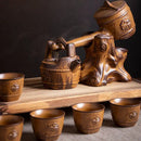 GobekUsa Ceramic Kung Fu Tea Set: High-End, Retro, Anti-Scalding, Easy Home Brewing
