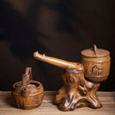 GobekUsa Ceramic Kung Fu Tea Set: High-End, Retro, Anti-Scalding, Easy Home Brewing