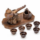 GobekUsa Ceramic Kung Fu Tea Set: High-End, Retro, Anti-Scalding, Easy Home Brewing