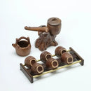 GobekUsa Ceramic Kung Fu Tea Set: High-End, Retro, Anti-Scalding, Easy Home Brewing