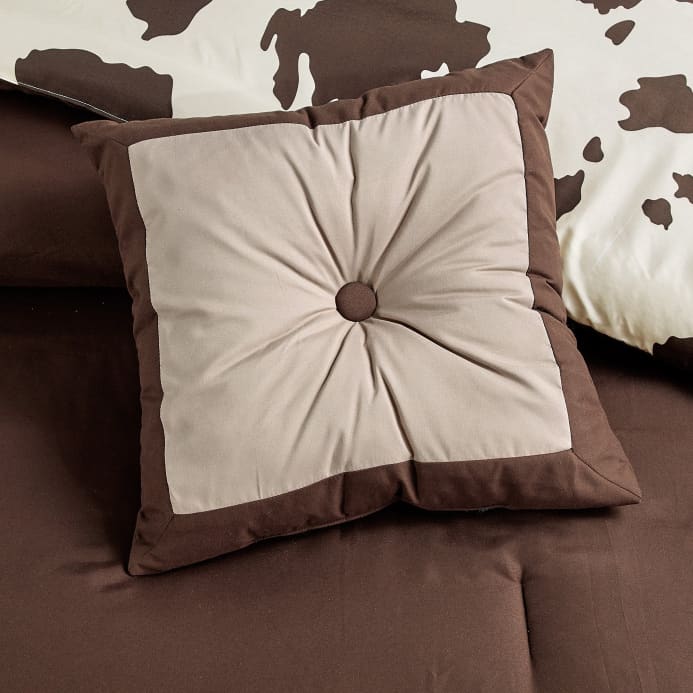 Rustic Brown Cowhide Comforter Set