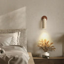 GobekUsa LED Wall Sconce Iron Rotate Kitchen Bedroom Hallway Yellow Travertine Wood Mirror Light