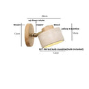 GobekUsa LED Wall Sconce Iron Rotate Kitchen Bedroom Hallway Yellow Travertine Wood Mirror Light