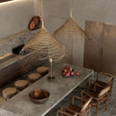 GobekUsa Bamboo LED Pendant Chandelier for Dining, Bedroom, Restaurant, Hotel & Home Decor