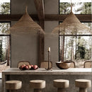 GobekUsa Bamboo LED Pendant Chandelier for Dining, Bedroom, Restaurant, Hotel & Home Decor