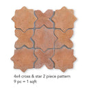 Rustic Cotto Natural Cross Terracotta Tiles 4x4