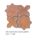 Rustic Cotto Natural Cross Terracotta Tiles 6x6