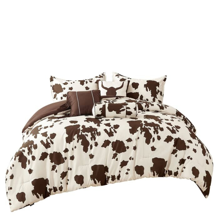 Rustic Cowhide Farmhouse Comforter Set