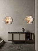 GobekUsa Dark Brown Glass Wall Sconce Lamps, LED Decoration for Living Room, Aisle, Bedside