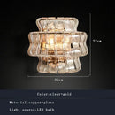 GobekUsa Dark Brown Glass Wall Sconce Lamps, LED Decoration for Living Room, Aisle, Bedside