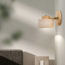 GobekUsa Iron Rotate LED Wall Light Sconce Yellow Travertine: Modern Nordic Bedroom Lamp