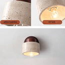 GobekUsa Iron Rotate LED Wall Light Sconce Yellow Travertine: Modern Nordic Bedroom Lamp
