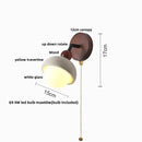 GobekUsa Iron Rotate LED Wall Light Sconce Yellow Travertine: Modern Nordic Bedroom Lamp