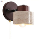 GobekUsa Iron Rotate LED Wall Light Sconce Yellow Travertine: Modern Nordic Bedroom Lamp