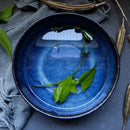 GobekUsa Deep Blue Ceramic Porcelain Salad Bowl - 2L Capacity