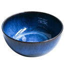 GobekUsa Deep Blue Ceramic Porcelain Salad Bowl - 2L Capacity