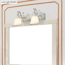 GobekUsa Opal Glass Floral Wall Light in Bronze/White with Curved Arm - 2/3-Light Fixture