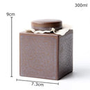 Rustic earth toned ceramic tea canister set kitchen storage jar by Decorbites