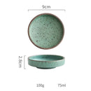 Rustic earthy speckled ceramic round sauce dish set kitchen bowls by Decorbites