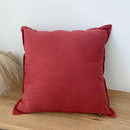 Rustic earthy tones linen fringed pillow cover living room decor by Decorbites