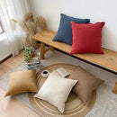 Rustic earthy tones linen fringed pillow cover living room decor by Decorbites