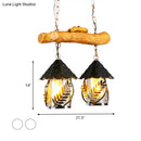 GobekUsa Farmhouse Black Hanging Lamp for Restaurant Island Lighting with 3 Lights, Cylinder White Fabric/Clear Glass Shade