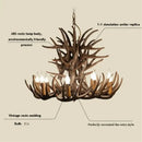 GobekUsa Antler Pendant Chandelier for Home and Bar Decor - Industrial Deer Horn Fixture