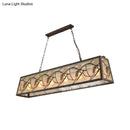 GobekUsa Rustic Metal Island Light Fixture: Country Pendant Lighting for Living Room - 3/6 Lights, Rectangular Design