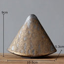 Rustic gray & brown coarse pottery vase living room decor by Decorbites