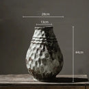 GobekUsa Coarse Pottery Vase Chinese Retro Porcelain Floral Arrangement Home Decor