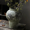 GobekUsa Coarse Pottery Vase Chinese Retro Porcelain Floral Arrangement Home Decor