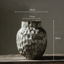 GobekUsa Coarse Pottery Vase Chinese Retro Porcelain Floral Arrangement Home Decor