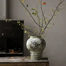 GobekUsa Coarse Pottery Vase Chinese Retro Porcelain Floral Arrangement Home Decor