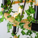 GobekUsa Green Leaf Chandelier: Multi Heads Simulation for Bar, Milk Tea Shop, Corridor Lighting