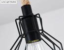GobekUsa Rustic Hemp Rope Chandelier - Retro Industrial Pendant with Wire Cage for Restaurants