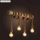 GobekUsa Industrial Brown Pendant Light with 4 Rope Lights - Perfect for Restaurants and Warehouses