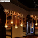 GobekUsa Industrial Brown Pendant Light with 4 Rope Lights - Perfect for Restaurants and Warehouses