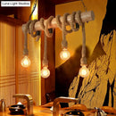 GobekUsa Industrial Brown Pendant Light with 4 Rope Lights - Perfect for Restaurants and Warehouses